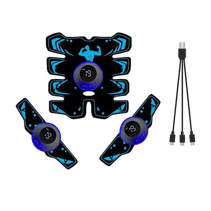 USB Rechargable Muscle Massager ABS Arm 3 in 1 Trainer Pad Wireless Smart Fitness Abdominal Training Electric Body